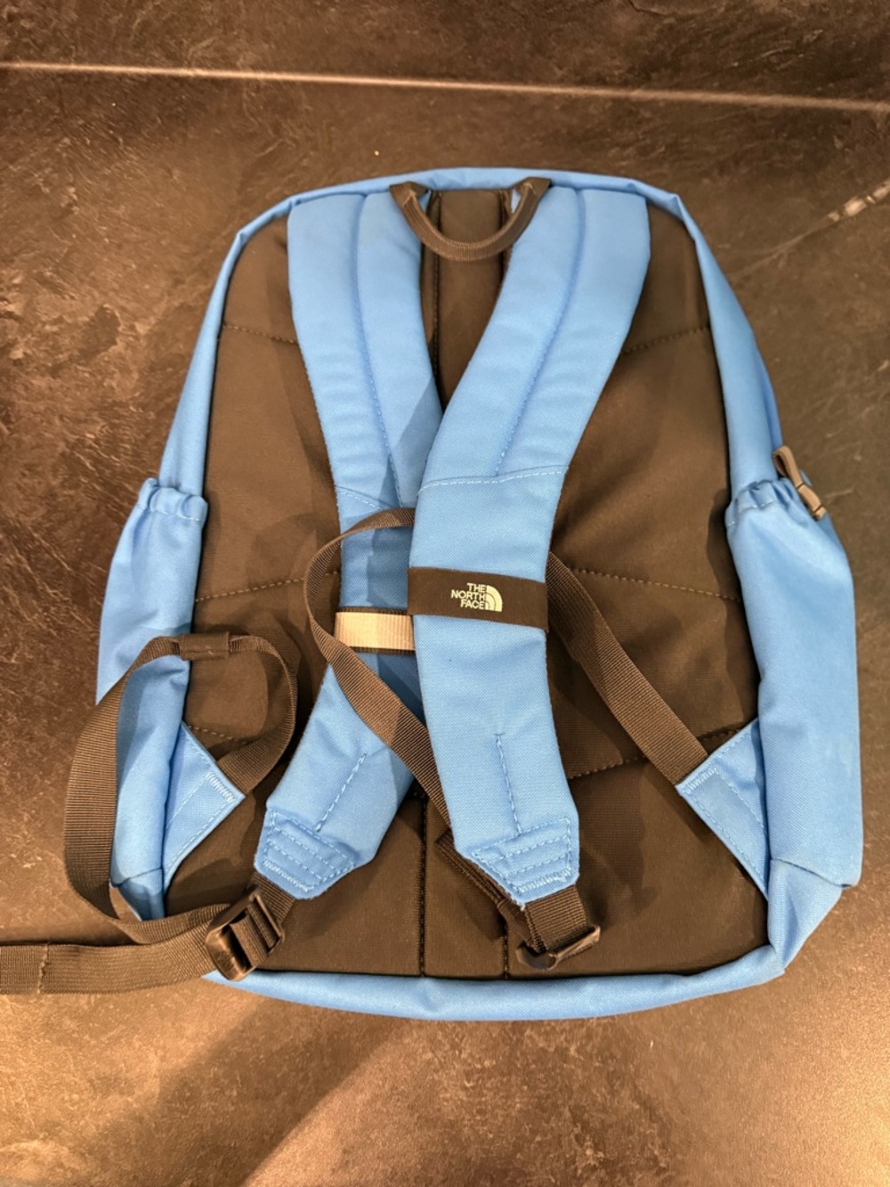The North Face Blue Backpack with Yellow Logo - - Picture 2 of 5